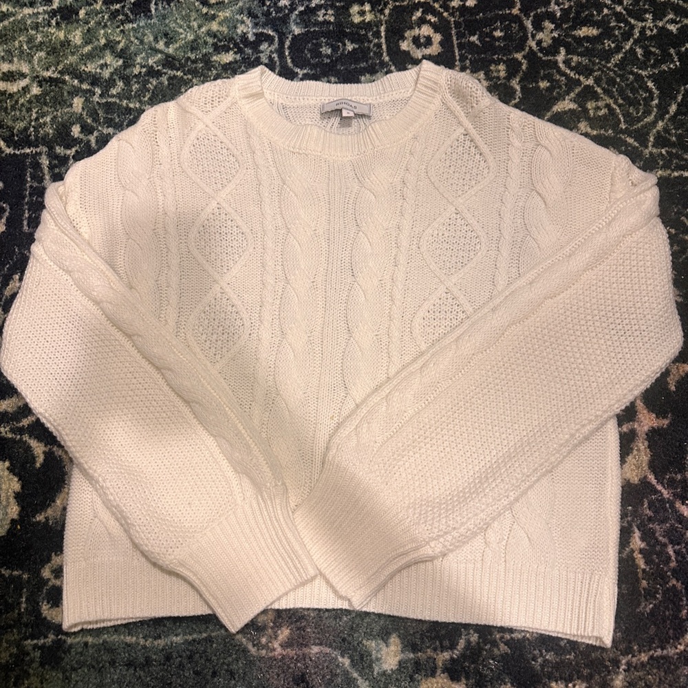 RIHOAS Ivory Cable Knit Sweater
